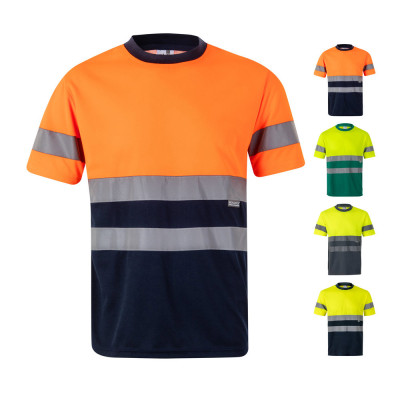 VL BRAHMA LARGE. T-shirt técnica bicolor bird-eye (140g/m²), em poliéster (100)